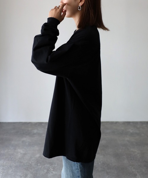 Riberry（リベリー）の「GILDAN SE METTIプリントロンT（Tシャツ/カットソー・レディース・ブラック/ホワイト×ブラック/ホワイト×シルバー・LARGE）」の21枚目の写真