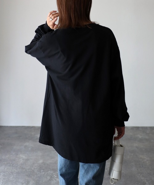 Riberry（リベリー）の「GILDAN SE METTIプリントロンT（Tシャツ/カットソー・レディース・ブラック/ホワイト×ブラック/ホワイト×シルバー・LARGE）」の20枚目の写真