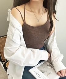 GeeRA | 2023 SS カップ付バッククロスキャミソール(キャミソール)