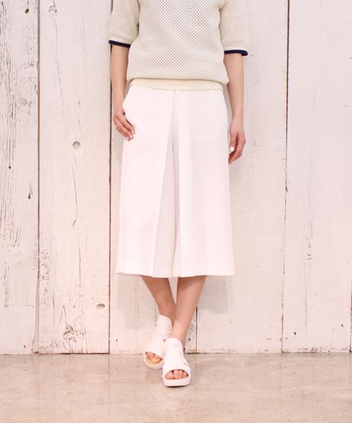 CIAOPANIC（チャオパニック）の「【Ciaopanic】　T/Rミモレ丈ガウチョパンツ（その他パンツ・レディース・ホワイト/ライトグレー/ネイビー/マスタード/カーキ/ベージュ・FREE）」の2枚目の写真