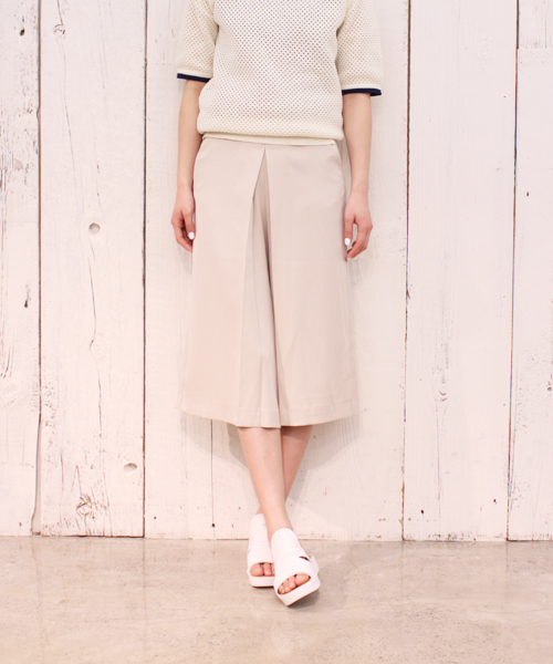 CIAOPANIC（チャオパニック）の「【Ciaopanic】　T/Rミモレ丈ガウチョパンツ（その他パンツ・レディース・ホワイト/ライトグレー/ネイビー/マスタード/カーキ/ベージュ・FREE）」の3枚目の写真