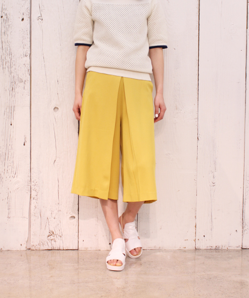 CIAOPANIC（チャオパニック）の「【Ciaopanic】　T/Rミモレ丈ガウチョパンツ（その他パンツ・レディース・ホワイト/ライトグレー/ネイビー/マスタード/カーキ/ベージュ・FREE）」の6枚目の写真