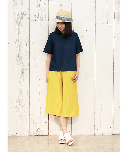 CIAOPANIC（チャオパニック）の「【Ciaopanic】　T/Rミモレ丈ガウチョパンツ（その他パンツ・レディース・ホワイト/ライトグレー/ネイビー/マスタード/カーキ/ベージュ・FREE）」の17枚目の写真