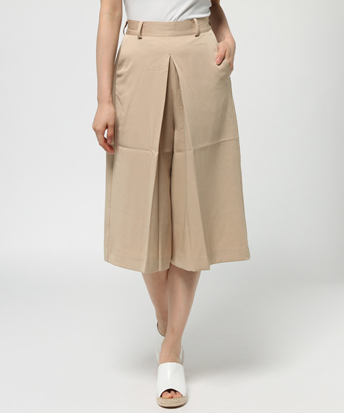 CIAOPANIC（チャオパニック）の「【Ciaopanic】　T/Rミモレ丈ガウチョパンツ（その他パンツ・レディース・ホワイト/ライトグレー/ネイビー/マスタード/カーキ/ベージュ・FREE）」の4枚目の写真