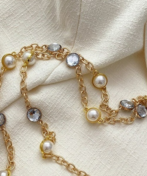 LAC-VERT(ラック・ヴェール)の「キルティングパールポシェット(ショルダーバッグ・レディース・ホワイト/ブラック・FREE)」の18枚目の写真