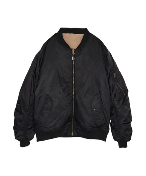 AMAIL（アマイル）の「2face bear coat（ブルゾン・レディース・ブラック/カーキ・FREE）」の8枚目の写真