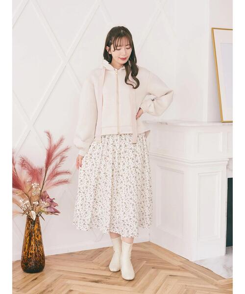 アリーム　ペプラムフリルパーカー　ネイビー　areeam Areeam（アリーム）の「ペプラムフリルパーカー（パーカー）」 - WEAR