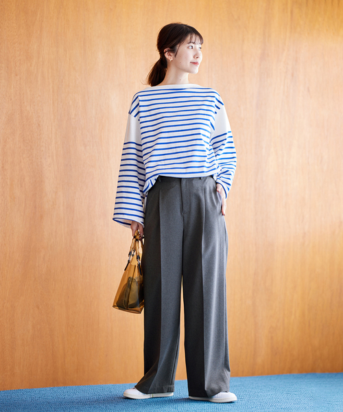 JOURNAL STANDARD(ジャーナルスタンダード)の「■ウォッシャブル ワイドスラックスパンツ(スラックス・レディース・チャコールグレー/ブルー/ブラック・36/38)」の10枚目の写真