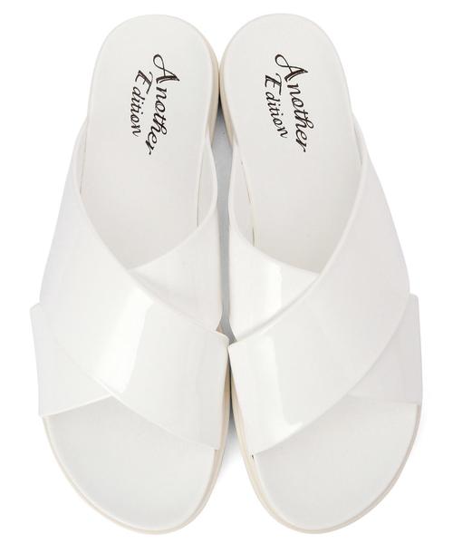 Another Edition（アナザーエディション）の「クロスサンダル/AEBC CROSS SNDL20◆（サンダル・レディース・ホワイト/ネイビー・37/36/38）」の3枚目の写真