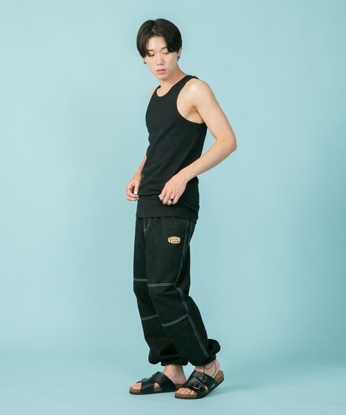 HANES(ヘインズ)の「【Hanes/ヘインズ】BEEFY ビーフィー リブタンクトップ 無地 フラットシーマ縫製(タンクトップ・メンズ・杢グレー/ホワイト/ネイビー/ブラック・LARGE/MEDIUM/X-LARGE)」の5枚目の写真