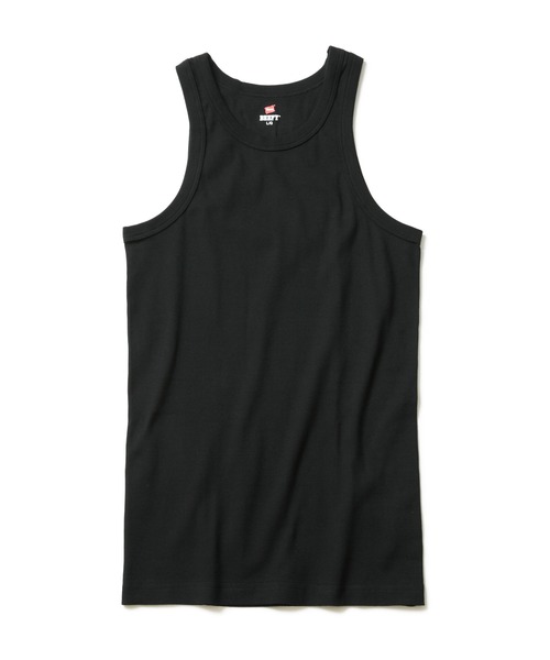 HANES(ヘインズ)の「【Hanes/ヘインズ】BEEFY ビーフィー リブタンクトップ 無地 フラットシーマ縫製(タンクトップ・メンズ・杢グレー/ホワイト/ネイビー/ブラック・LARGE/MEDIUM/X-LARGE)」の11枚目の写真