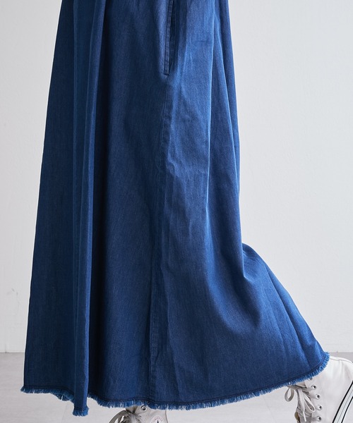 チャオパニック　ティピー　indiaデニム　刺繍　ワンピース　長袖　フリーサイズ CIAOPANIC TYPY（チャオパニックティピー）の「indiaデニム刺繍