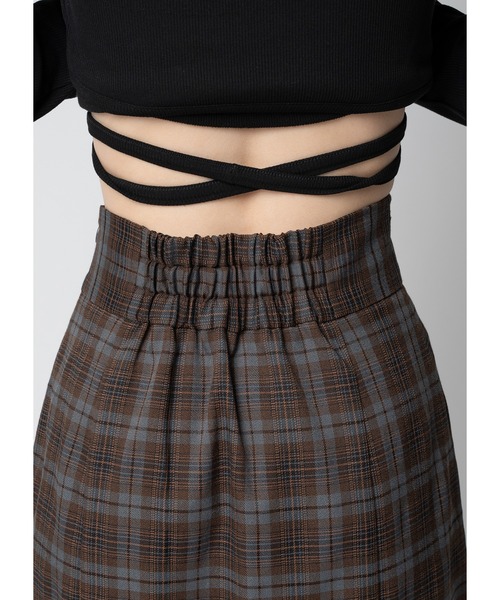 Adoon plain(アドーンプレーン)の「チェックスカート(スカート・レディース・ブラウン系その他/チャコールグレー・MEDIUM/LARGE)」の19枚目の写真