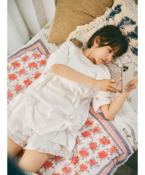 merry jenny（メリージェニー）の「シアーオーガンジーキュロット（その他パンツ・レディース・ブラック/オフホワイト/アイボリー・FREE）」の4枚目の写真