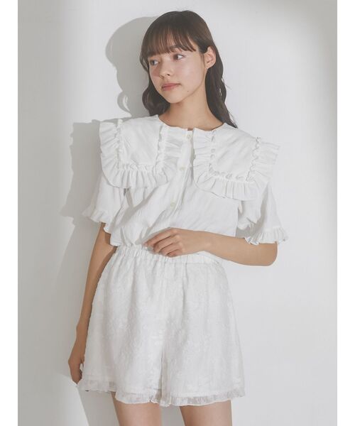 merry jenny（メリージェニー）の「シアーオーガンジーキュロット（その他パンツ・レディース・ブラック/オフホワイト/アイボリー・FREE）」の11枚目の写真