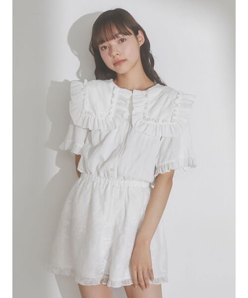 merry jenny（メリージェニー）の「シアーオーガンジーキュロット（その他パンツ・レディース・ブラック/オフホワイト/アイボリー・FREE）」の15枚目の写真