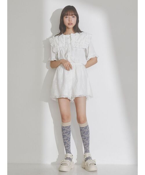 merry jenny（メリージェニー）の「シアーオーガンジーキュロット（その他パンツ・レディース・ブラック/オフホワイト/アイボリー・FREE）」の17枚目の写真