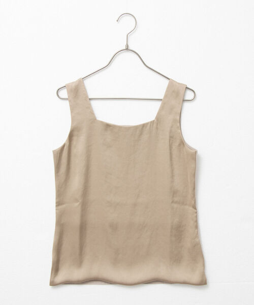 NOLLEY’S（ノーリーズ）の「サテン×ベア天2WAYタンクトップ（タンクトップ・レディース・ホワイト/ブルー系その他7/ライトグレー/ミント/ベージュ・38/36）」の3枚目の写真