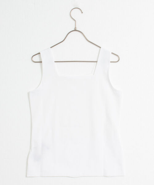 NOLLEY’S（ノーリーズ）の「サテン×ベア天2WAYタンクトップ（タンクトップ・レディース・ホワイト/ブルー系その他7/ライトグレー/ミント/ベージュ・38/36）」の6枚目の写真