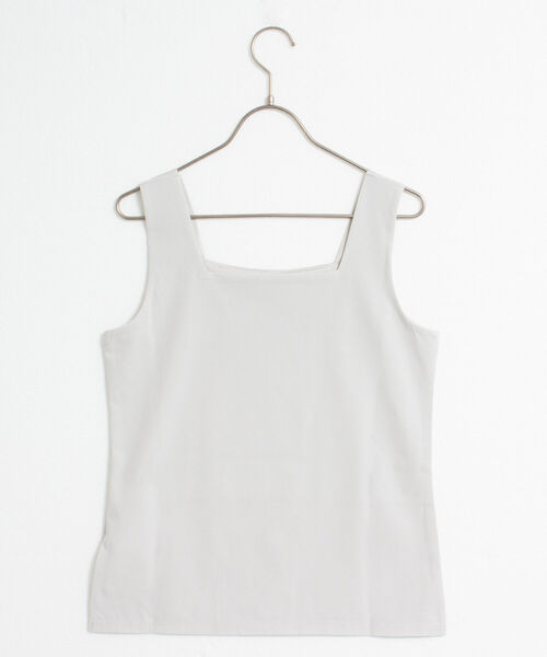 NOLLEY’S（ノーリーズ）の「サテン×ベア天2WAYタンクトップ（タンクトップ・レディース・ホワイト/ブルー系その他7/ライトグレー/ミント/ベージュ・38/36）」の8枚目の写真