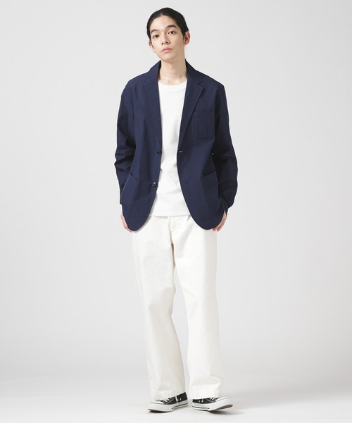 NANO universe（ナノユニバース）の「LB.03/シアサッカー2Bシャツジャケット（テーラードジャケット・メンズ・カーキ/ベージュ/ネイビー・M/S/L）」の15枚目の写真