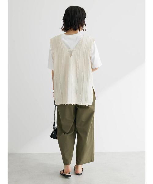 Green Parks(グリーンパークス)の「デザインVネックベスト(ベスト・レディース・ブラック/カーキ/ホワイト系その他2・FREE)」の14枚目の写真