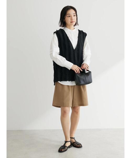 Green Parks(グリーンパークス)の「デザインVネックベスト(ベスト・レディース・ブラック/カーキ/ホワイト系その他2・FREE)」の7枚目の写真