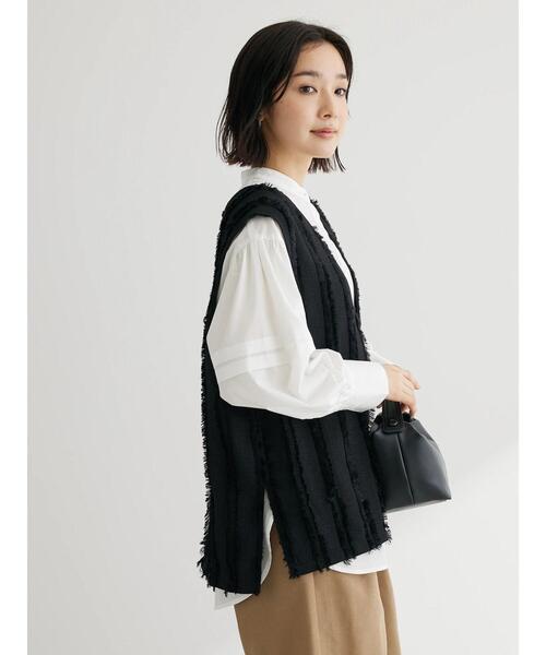 Green Parks(グリーンパークス)の「デザインVネックベスト(ベスト・レディース・ブラック/カーキ/ホワイト系その他2・FREE)」の5枚目の写真