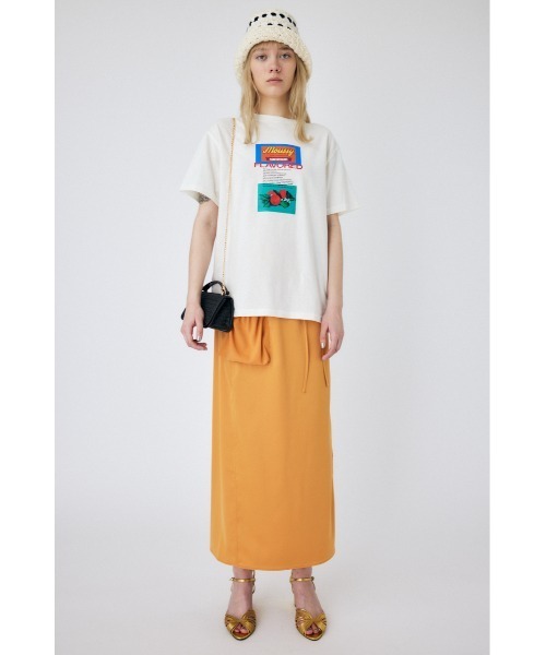 MOUSSY(マウジー)の「COLLAGE 23 Tシャツ(Tシャツ/カットソー・レディース・ブラック/ホワイト系その他2/オレンジ/杢グレー/ホワイト・FREE)」の1枚目の写真