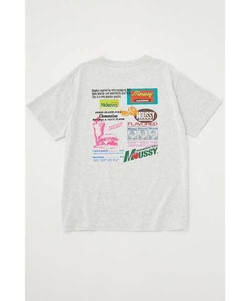 MOUSSY(マウジー)の「COLLAGE 23 Tシャツ(Tシャツ/カットソー・レディース・ブラック/ホワイト系その他2/オレンジ/杢グレー/ホワイト・FREE)」の18枚目の写真