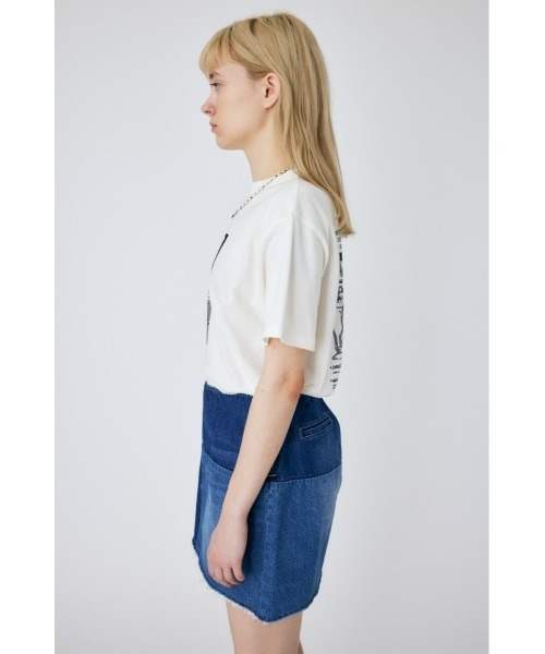 MOUSSY(マウジー)の「COLLAGE 23 Tシャツ(Tシャツ/カットソー・レディース・ブラック/ホワイト系その他2/オレンジ/杢グレー/ホワイト・FREE)」の10枚目の写真