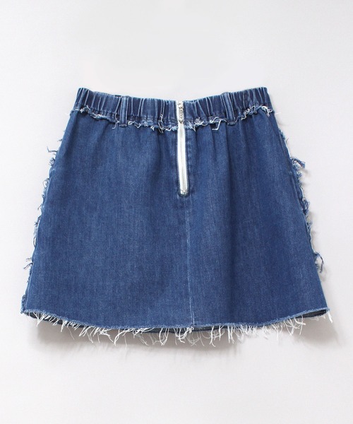 RNA（アールエヌエー）の「G1052 カットオフミニスカート（デニムスカート・レディース・ブラック/ライトインディゴブルー・MEDIUM）」の21枚目の写真
