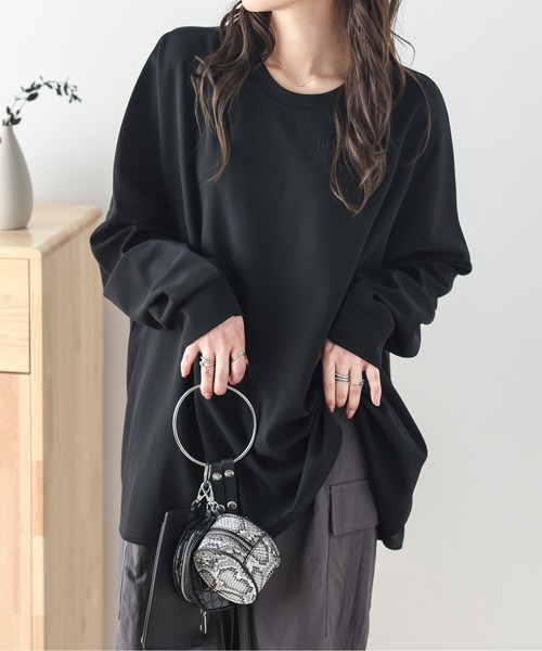 La-gemme(ラジェム)の「ルーズトップス(Tシャツ/カットソー・レディース・ホワイト/ブラック/パープル/ブラウン/ブルー・フリー)」の19枚目の写真