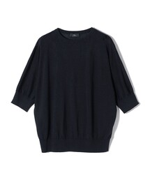 SHIPS Primary Navy Label:〈手洗い可能〉シルク リネン ドルマン