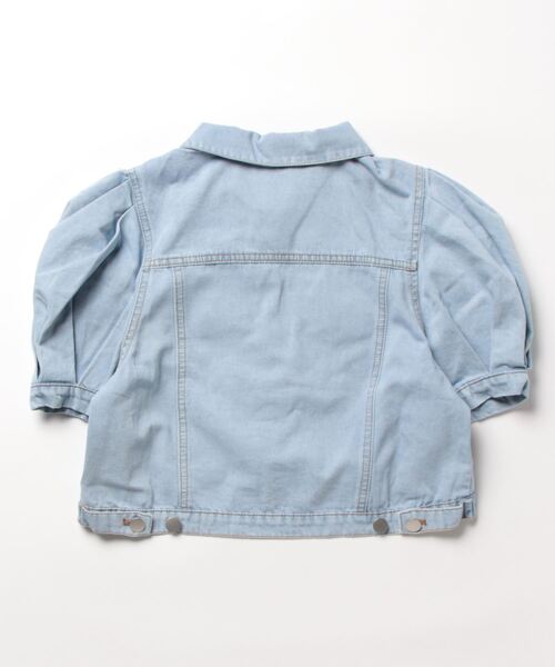 Q（キュー）の「バルーンスリーブショートGジャン（デニムジャケット・レディース・ライトブルー・MEDIUM）」の2枚目の写真