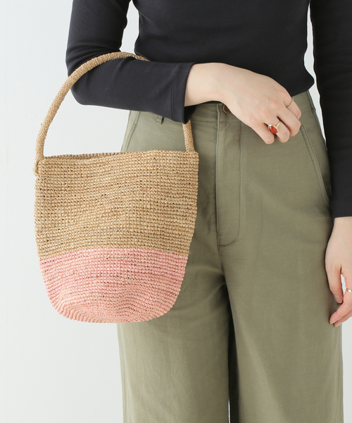 MADE IN MADA(メイドインマダ)の「【MADE IN MADA /メイドインマダ】 NAIVO バッグ(ハンドバッグ・レディース・チャコールグレー/ピンク・FREE)」の10枚目の写真