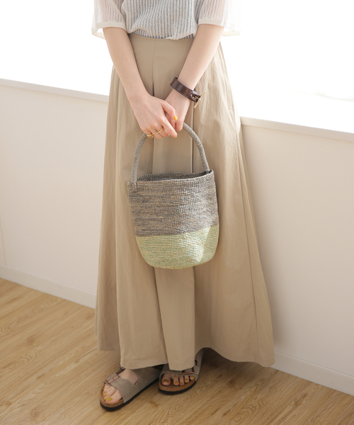 MADE IN MADA(メイドインマダ)の「【MADE IN MADA /メイドインマダ】 NAIVO バッグ(ハンドバッグ・レディース・チャコールグレー/ピンク・FREE)」の12枚目の写真