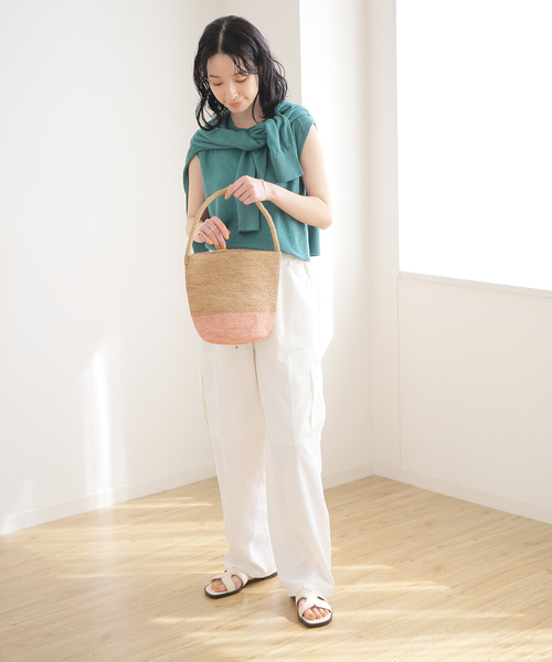 MADE IN MADA(メイドインマダ)の「【MADE IN MADA /メイドインマダ】 NAIVO バッグ(ハンドバッグ・レディース・チャコールグレー/ピンク・FREE)」の16枚目の写真