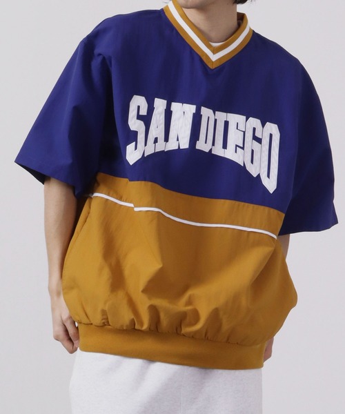 FUNALIVE(ファンアライブ)の「半袖Vネックナイロンプルオーバー(Tシャツ/カットソー・メンズ・ブラック/イエロー系その他/オフホワイト/ブルー系その他/イエロー/グリーン系その他/グリーン/ネイビー/パープル系その他・L/M)」の7枚目の写真