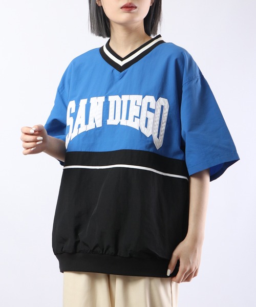 FUNALIVE(ファンアライブ)の「半袖Vネックナイロンプルオーバー(Tシャツ/カットソー・メンズ・ブラック/イエロー系その他/オフホワイト/ブルー系その他/イエロー/グリーン系その他/グリーン/ネイビー/パープル系その他・L/M)」の16枚目の写真