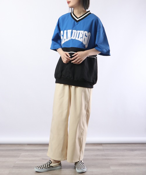 FUNALIVE(ファンアライブ)の「半袖Vネックナイロンプルオーバー(Tシャツ/カットソー・メンズ・ブラック/イエロー系その他/オフホワイト/ブルー系その他/イエロー/グリーン系その他/グリーン/ネイビー/パープル系その他・L/M)」の18枚目の写真