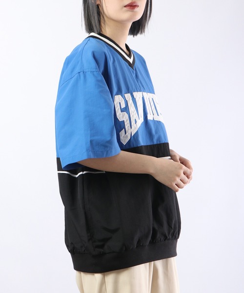 FUNALIVE(ファンアライブ)の「半袖Vネックナイロンプルオーバー(Tシャツ/カットソー・メンズ・ブラック/イエロー系その他/オフホワイト/ブルー系その他/イエロー/グリーン系その他/グリーン/ネイビー/パープル系その他・L/M)」の17枚目の写真