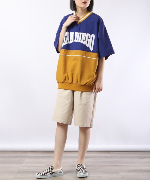 FUNALIVE(ファンアライブ)の「半袖Vネックナイロンプルオーバー(Tシャツ/カットソー・メンズ・ブラック/イエロー系その他/オフホワイト/ブルー系その他/イエロー/グリーン系その他/グリーン/ネイビー/パープル系その他・L/M)」の20枚目の写真
