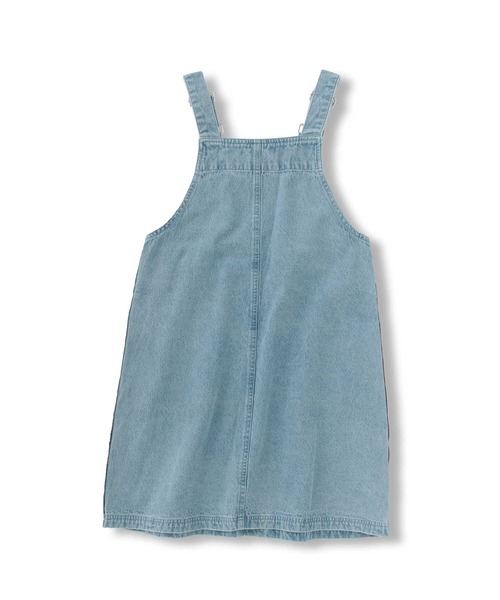 Right-on（ライトオン）の「【VIVIAN BLUE】テープロゴジャンスカ（ジャンパースカート・キッズ・ダークインディゴブルー/ライトインディゴブルー・120/150/140/130）」の15枚目の写真