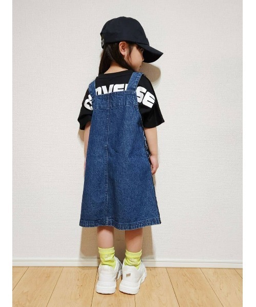 Right-on（ライトオン）の「【VIVIAN BLUE】テープロゴジャンスカ（ジャンパースカート・キッズ・ダークインディゴブルー/ライトインディゴブルー・120/150/140/130）」の20枚目の写真