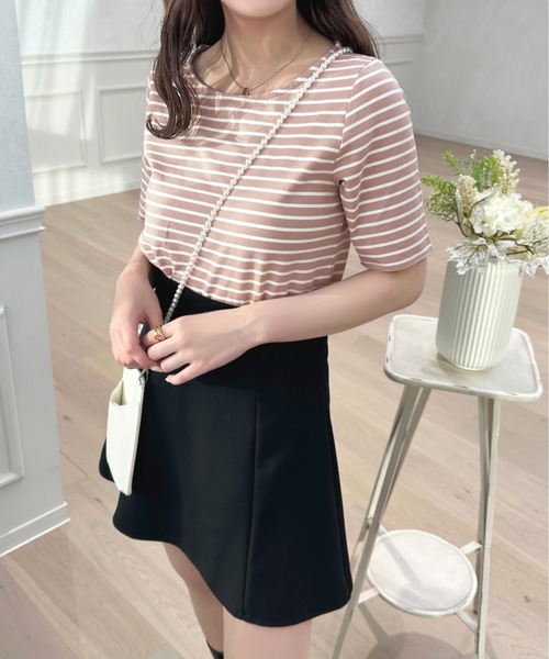 apres jour(アプレジュール)の「2WAYシフォンラッフルボーダープルオーバー【ZOZOTOWN限定アイテム】(Tシャツ/カットソー・レディース・レッド/ピンクベージュ/ブラック・フリー/X-LARGE)」の20枚目の写真