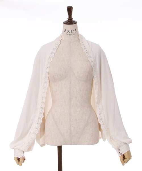 axes femme（アクシーズファム）の「ビジュー釦ＵＶカットストール（ストール/ショール・レディース・ピンク/キナリ/ブラック・FREE）」の8枚目の写真