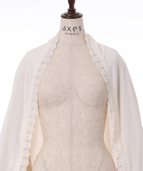 axes femme（アクシーズファム）の「ビジュー釦ＵＶカットストール（ストール/ショール・レディース・ピンク/キナリ/ブラック・FREE）」の11枚目の写真