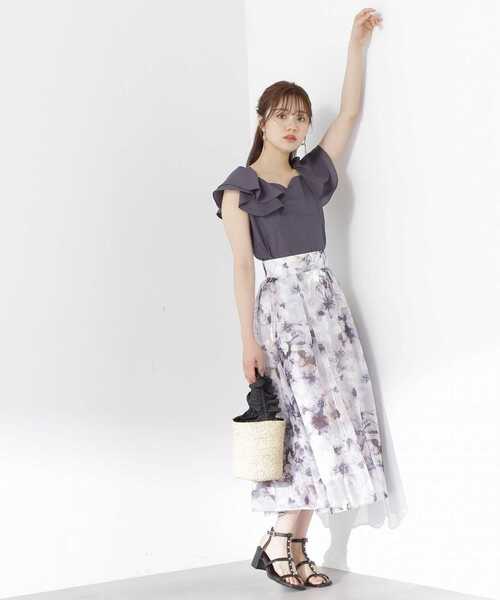 PROPORTION BODY DRESSING（プロポーションボディドレッシング）の「シアータックフラワースカート / 1213220503（スカート・レディース・ベージュ/グレー/ピンク・MEDIUM/SMALL）」の17枚目の写真