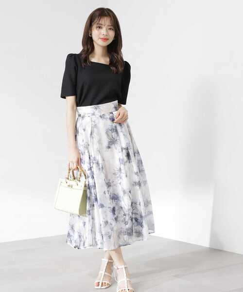 PROPORTION BODY DRESSING（プロポーションボディドレッシング）の「シアータックフラワースカート / 1213220503（スカート・レディース・ベージュ/グレー/ピンク・MEDIUM/SMALL）」の13枚目の写真